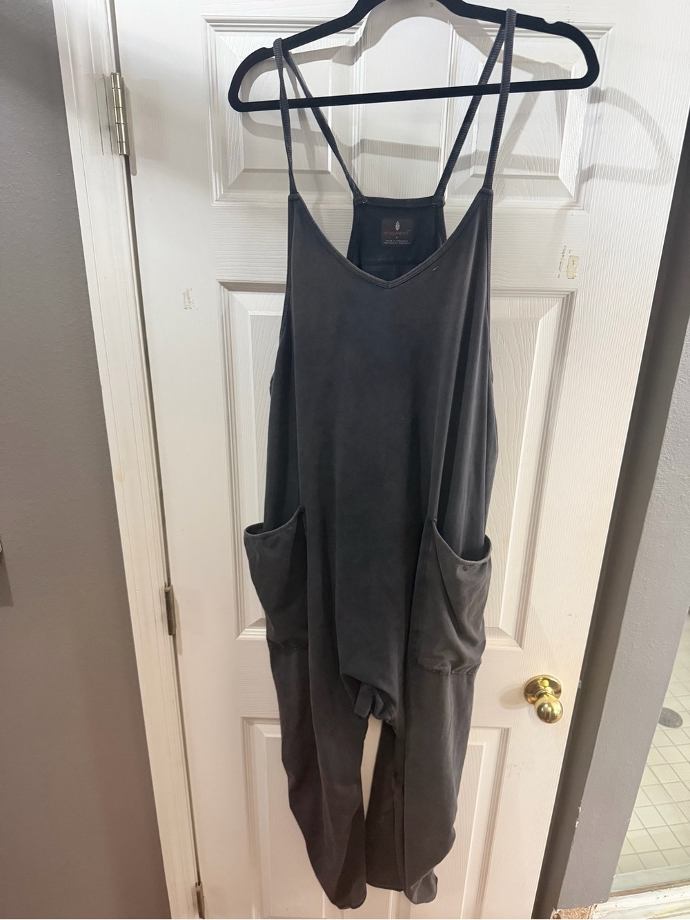 Free People Hotshot Onesie Grey/black Large